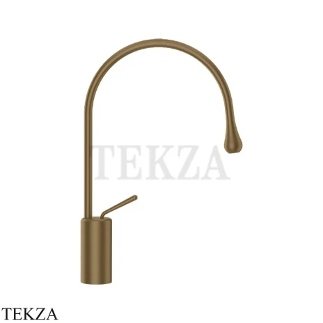 Gessi Goccia Смеситель для раковины высокий, без сливного гарнитура 33605-791, Deep Bronze Br. PVD