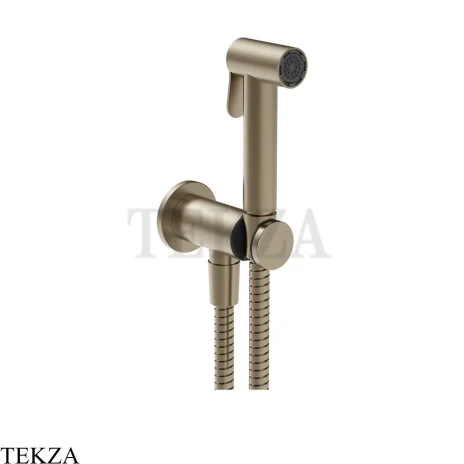 Gessi Гигиенический душ с держателем и выводом воды 14431-149, нерж. сталь Brush / никель Brushed