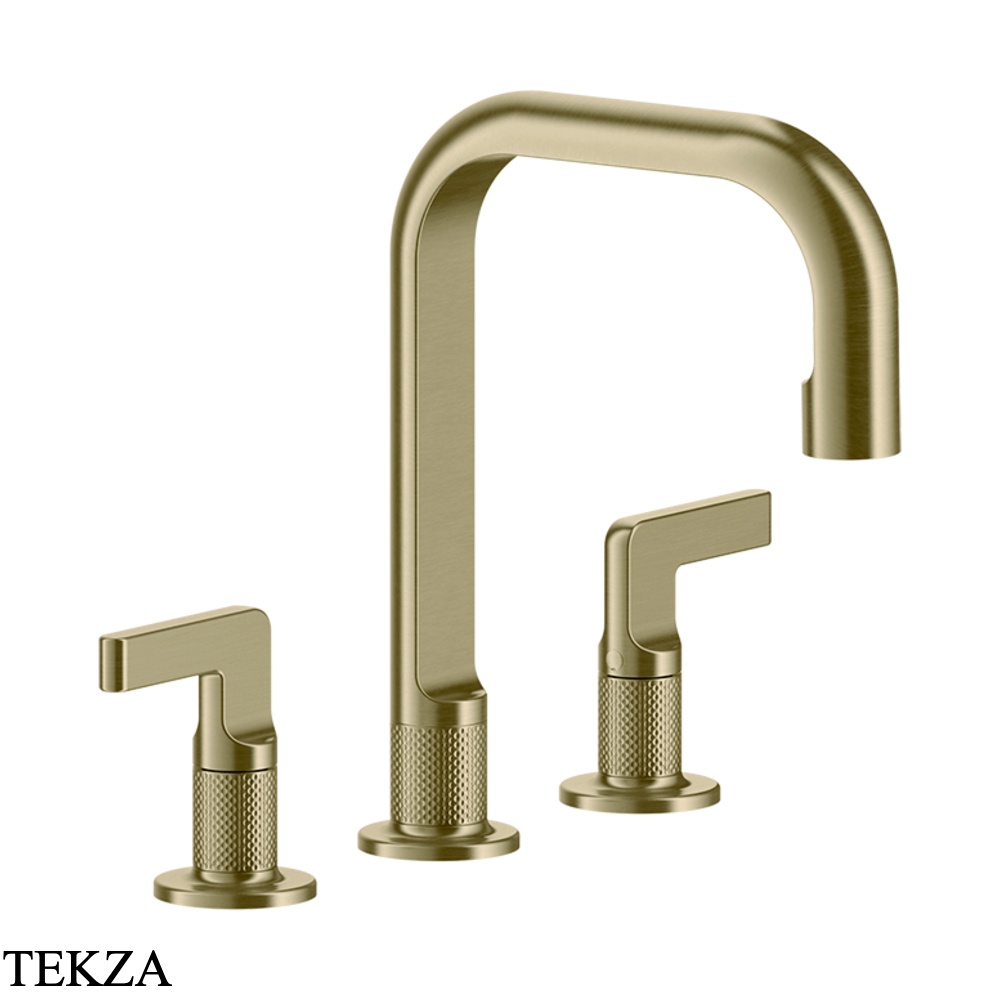 Gessi INCISO Смеситель для раковины средний, с донным клапаном 58013-727, Brushed Brass