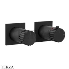 Gessi Incastri Термостат для душа 2 потока, внешняя часть 75134-299, Matte Black