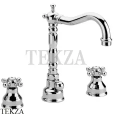 Migliore Revival Смеситель для раковины на 3 отверстия, с донным клапаном 19504, хром глянец