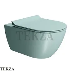 GSI PURA 55/F Унитаз подвесной ”Swirlflush” (безободковый) 8815FR215, сиденье микролифт slim, Ghiaccio