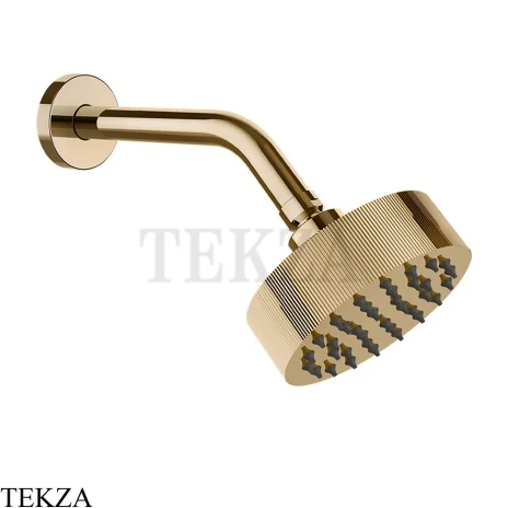 Gessi INGRANAGGIO Верхняя лейка D11,8 с кронштейном из стены, 63554-735, Warm Bronze PVD
