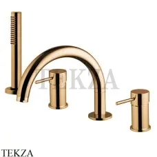 FIMA Carlo Frattini Spillo UP Смеситель на борт ванны, с гарнитуром F3044NZS, Brushed Amber Bronze