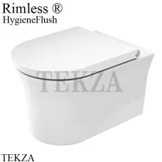 Duravit White Tulip Унитаз подвесной HygieneFlush, без ободка 2576092000, сиденье микролифт SoftClose, белый глянец