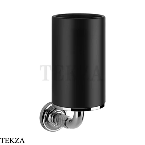 Gessi VENTI20 Стакан настенный черный 65408-031, хром глянец