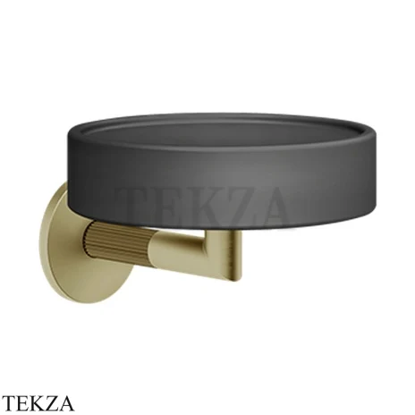 Gessi INGRANAGGIO Мыльница настенная композит черный 63802-727, Brushed Brass PVD