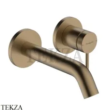 Hansgrohe Tecturis S Смеситель для раковины однорычажный, внешняя часть 73350140, Brushed Bronze