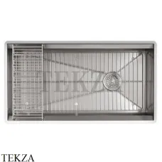 Kohler 8 Degree Мойка для кухни без отв. под смеситель с решетками K-3673-NA, нержавеющая сталь