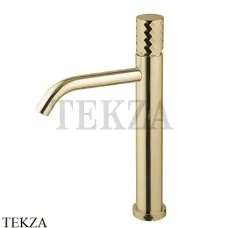 FIMA Carlo Frattini Spillo TECH X Смеситель для раковины, с донным клапаном F3031TLXSXHS, Brushed Champagne