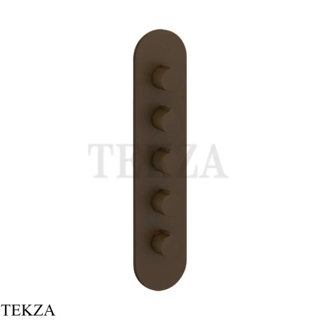 Gessi Ingranaggio-Anello Термостат для душа, 4 потока, внешняя часть 43068-845, Dark Bronze