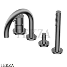 Ritmonio Diametro35 S Смеситель для ванны с гарнитуром PR52EG202 BLX, Brushed Black Chrome