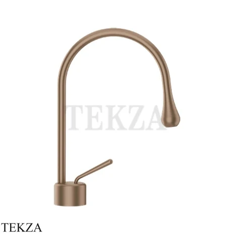 Gessi Goccia Смеситель для раковины, без сливного гарнитура 33601-708, Copper Br. PVD