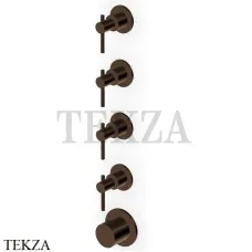 Zucchetti Helm Термостат для душа на 4 потока, внешняя часть ZHL804.XP21, brushed chocolate PVD