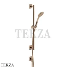Gessi RILIEVO Штанга в комплекте с душевой лейкой и выводом для воды 59242-030, Copper глянец