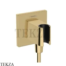 Hansgrohe FixFit E Шланговое подсоединение с держателем 26889990, золото глянец