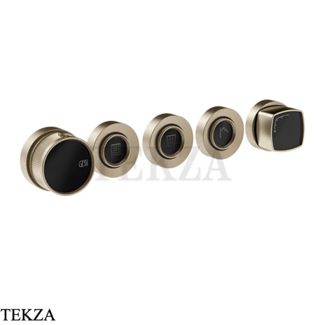 Gessi Jacqueline Термостат для душа на 3 потока, внешняя часть 77136-149, нерж. сталь Brush / никель Brushed