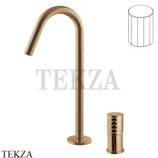 FIMA Carlo Frattini Spillo TECH V Смеситель для раковины, с донным клапаном F3271TNCVZS, Brushed Amber Bronze