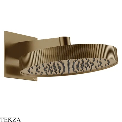Gessi Incastri Верхняя лейка D30 с кронштейном из стены 75149-791, бронза Deep