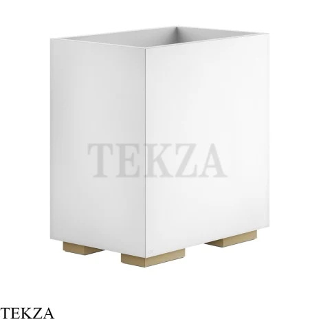 Gessi Rettangolo Ведерко, корзина для мусора, цвет белый 20990-726, Warm Bronze Br. PVD