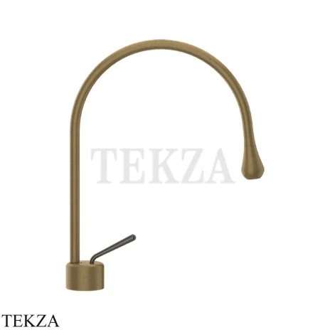 Gessi Goccia Смеситель для раковины средний, без сливного гарнитура 33602-713, Antique Brass