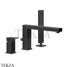 Gessi Rettangolo Смеситель на борт ванны с переключением на душ 20037-706, Black Metal