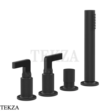 Gessi INCISO Смеситель для ванны, наполнение через слив-перелив 58043-299, Black XL
