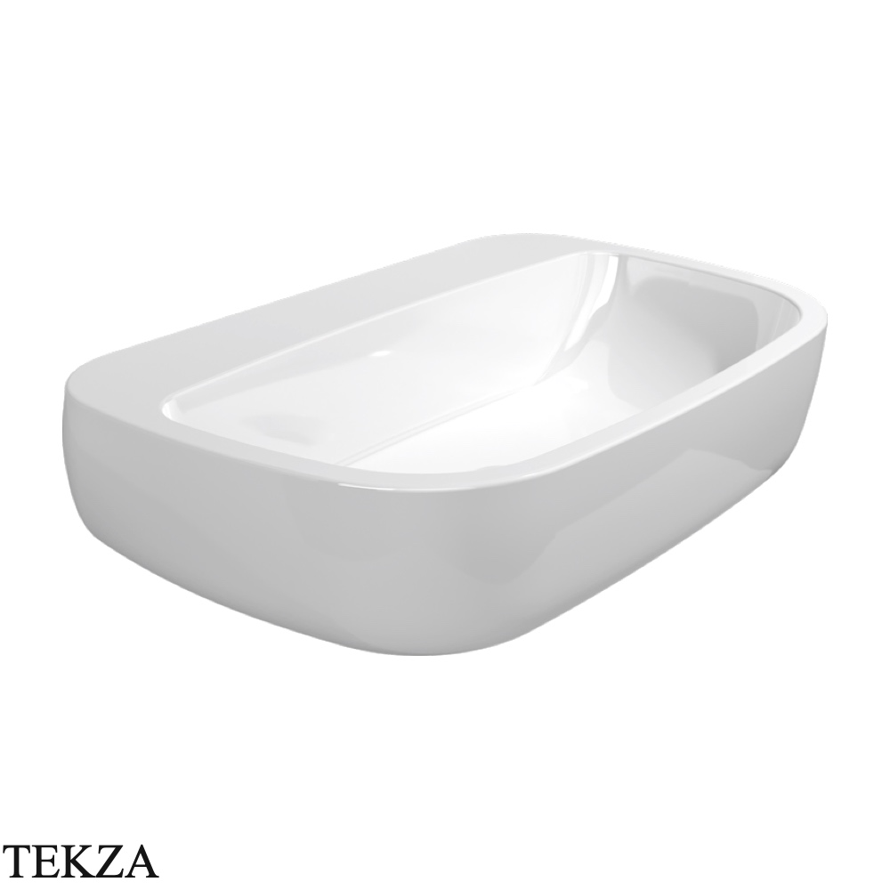 Flaminia MONO раковина накладная или подвесная 74×48×18,5 см, белый глянец