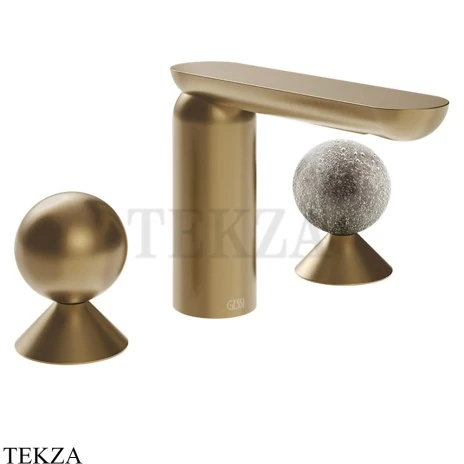 Gessi Perle Смеситель для раковины на 3 отв., без гарнитура 74065-726, бронза Brushed