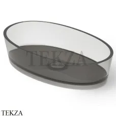 Dea Design Washbasins Раковина настольная овальная Glasstech DD9036 600 R4, Smoky Black R4