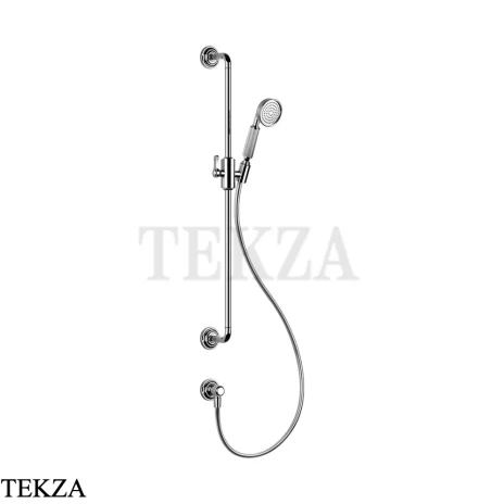 Gessi VENTI20 Штанга в комплекте с душевой лейкой, шланг, вывод 65142-031, хром глянец