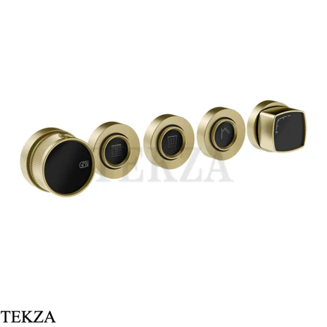 Gessi Jacqueline Термостат для душа на 3 потока, внешняя часть 77136-727, шампань Brushed