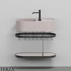 Cielo Les Petites Ovale 60 Консоль с раковиной LPLAO60, керамическая полка, Cipria Cielo Les Petites Ovale 60 Консоль с раковиной LPLAO60, керамическая полка, Cipria