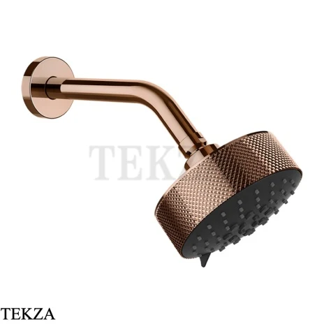 Gessi ANELLO Верхняя лейка D12,9 см с кронштейном 63356-030, Copper PVD