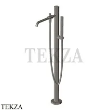 Zucchetti Todd Смеситель для ванны напольный, с гарнитуром, внешняя часть ZTD622.C51, brushed metal black