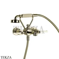 Gessi VENTI20 Смеситель ванна-душ с гарнитуром 65113-710, Brass PVD