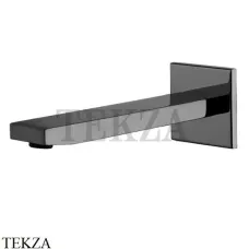 FIMA Carlo Frattini FIT Излив для настенного монтажа, F2424CS, Brushed black chrome
