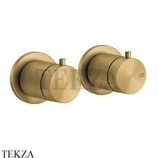 Gessi 316 SHOWER Термостат для душа на 3 выхода, внешняя часть 54236-727, Brushed Brass