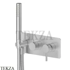 Newform X-Steel 316 Душевой комплект смеситель 2 потока, ручной душ, сталь 69679EX.50.050, INOX Stainless steel