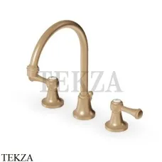 Zucchetti Agora Classic Смеситель для раковины с донным клапаном ZAL406.P31, brushed british gold PVD