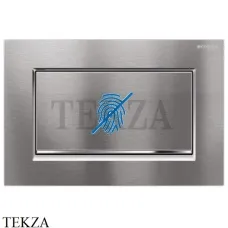 Geberit Sigma30 Клавиша смыва, металл, хром структурный/хром глянец защита от отпечатков