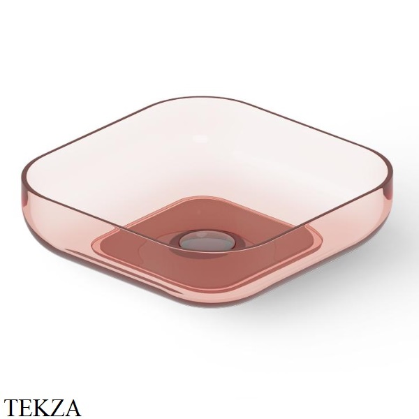 Dea Design Washbasins Раковина настольная 40х40 Glasstech DD9102 400 R5, Pomegranate R5