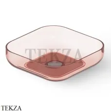 Dea Design Washbasins Раковина настольная 40х40 Glasstech DD9102 400 R5, Pomegranate R5