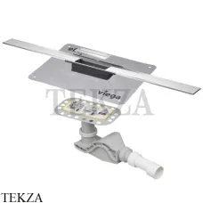 Viega Advantix Cleviva Душевой лоток 120 Н5мм с вкладкой Visign C1 794484 нерж. сталь неполированная