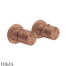 Gessi Habito UNITO Термостат для душа на 3 потока, внешняя часть 70036-708, Copper Brushed