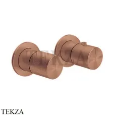Gessi Habito DIAMANTATO Термостат для душа на 3 потока, внешняя часть 70636-708, Copper Brushed