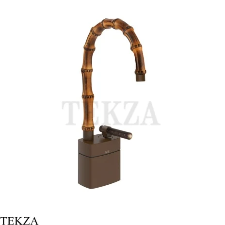 Gessi Jacqueline Смеситель для раковины низкий, без донного клапана 77227-845, бронза Dark Brush