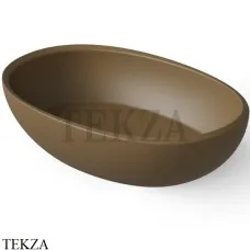 Dea Design Washbasins Раковина настольная овальная Solid Surface DD9077 600 1, Dark Camel №1