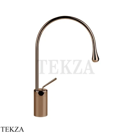 Gessi Goccia Смеситель для раковины высокий, без сливного гарнитура 33605-030, Copper PVD