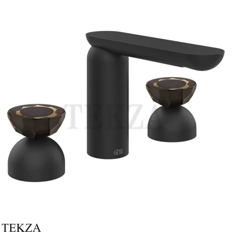 Gessi Perle Смеситель для раковины на 3 отв., без гарнитура 74886-299, черный матовый